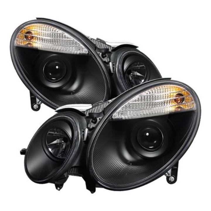 Mercedes Benz E-Class 07-09 Projector Headlights Black - High H7 (Included) - Low H7 (Included) Spyder Auto in the group Select car model / Mercedes Benz / E-Class 02-09 (W211) / Styling at DDESIGN Scandinavia AB (PRO-YD-MBW21107-BK)