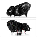 Mercedes Benz E-Class 07-09 Projector Headlights DRL - Black - High H7 (Included) - Low H7 (Included) Spyder Auto