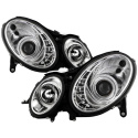 Mercedes Benz E-Class 07-09 Projector Headlights DRL - Chrome - High H7 (Included) - Low H7 (Included) Spyder Auto