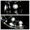 Mercedes Benz E-Class 07-09 Projector Headlights DRL - Chrome - High H7 (Included) - Low H7 (Included) Spyder Auto