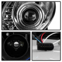 Mercedes Benz E-Class 07-09 Projector Headlights DRL - Chrome - High H7 (Included) - Low H7 (Included) Spyder Auto