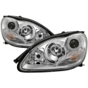 Mercedes Benz S-Class 03-06 Projector Headlights - Xenon/HID Model Only Chrome - High H7 (Included) - Low D2R (Not Included) Spyder Auto