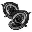 Mini Cooper 2010-2012 Projector Headlights - Xenon/HID Model Only DRL - Black Spyder Auto