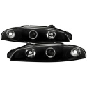 Mitsubishi Eclipse 97-99 Projector Headlights - LED Halo - Black Spyder Auto
