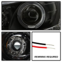 Mitsubishi Lancer / EVO-10 08-14 Projector Headlights - Xenon/HID Model Only LED Halo - DRL - Black Spyder Auto