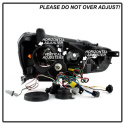 Mitsubishi Lancer / EVO-10 08-14 Projector Headlights - Xenon/HID Model Only LED Halo - DRL - Black Spyder Auto
