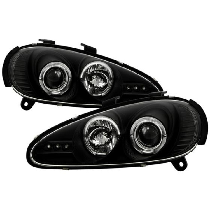 Mazda MX3 92-96 Projector Headlights - LED Halo - LED ( Replaceable LEDs ) - Black Spyder Auto in the group Select car model at DDESIGN Scandinavia AB (PRO-YD-MMX392-HL-BK)