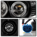 Mazda MX3 92-96 Projector Headlights - LED Halo - LED ( Replaceable LEDs ) - Black Spyder Auto