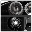 Mazda MX3 92-96 Projector Headlights - LED Halo - LED ( Replaceable LEDs ) - Black Spyder Auto