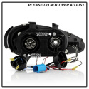 Mazda MX3 92-96 Projector Headlights - LED Halo - LED ( Replaceable LEDs ) - Black Spyder Auto