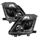 Nissan 350Z 03-05 Projector Headlights - Xenon/HID Model Only DRL - Black Spyder Auto