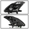 Nissan 350Z 03-05 Projector Headlights - Xenon/HID Model Only DRL - Black Spyder Auto