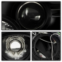 Nissan 350Z 03-05 Projector Headlights - Xenon/HID Model Only DRL - Black Spyder Auto