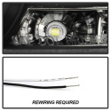 Nissan 350Z 03-05 Projector Headlights - Xenon/HID Model Only DRL - Black Spyder Auto