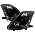 Nissan 350Z 06-08 Projector Headlights - Xenon/HID Model Only DRL - Black - High H1 (Included) - Low D2S (Not Included) Spyder Auto