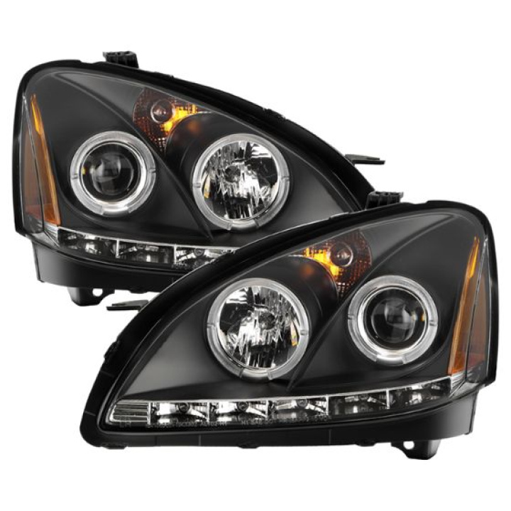 Nissan Altima 02-04 Projector Headlights LED Halo - LED ( Replaceable LEDs ) - Black Spyder Auto in the group Select car model / Nissan / Altima 1992+ at DDESIGN Scandinavia AB (PRO-YD-NA02-HL-BK)