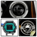 Nissan Altima 02-04 Projector Headlights LED Halo - LED ( Replaceable LEDs ) - Black Spyder Auto