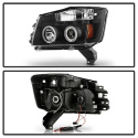 Nissan Titan 04-14 / Nissan Armada 04-07 Projector Headlights - CCFL Halo - LED ( Replaceable LEDs ) - Black - Spyder Auto