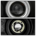 Nissan Titan 04-14 / Nissan Armada 04-07 Projector Headlights - CCFL Halo - LED ( Replaceable LEDs ) - Black - Spyder Auto
