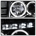 Nissan Titan 04-14 / Nissan Armada 04-07 Projector Headlights - LED Halo - LED ( Replaceable LEDs ) - Chrome - Spyder Auto