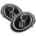 Porsche 911 997 2005-2009 Projector Headlights - Xenon/HID Model Only DRL LED - Black Spyder Auto