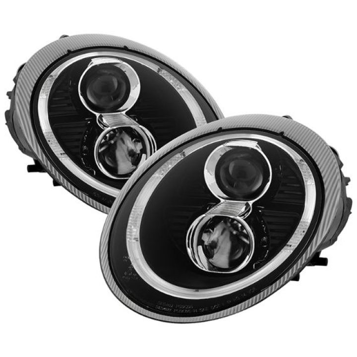 Porsche 911 997 2005-2009 Projector Headlights - Xenon/HID Model Only DRL LED - Black Spyder Auto in the group Select car model / Porsche / 997 04-12 / Styling at DDESIGN Scandinavia AB (PRO-YD-P99705-HID-DRL-BK)