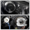 Porsche Cayenne 03-06 Projector Headlights - Xenon/HID Model Only DRL LED - Black Spyder Auto