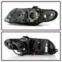 Pontiac GTO 04-06 Projector Headlights - LED Halo - LED ( Replaceable LEDs ) - Smoke Spyder Auto