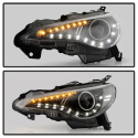 Scion FRS 12-14 Projector Headlights - DRL LED - Black Spyder Auto