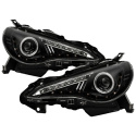 Scion FRS 12-14 Projector Headlights - CCFL Halo - DRL LED - Black Spyder Auto