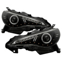 Subaru BRZ 12-14 Projector Headlights- DRL LED - Black Spyder Auto