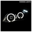 Toyota Corolla 03-08 Projector Headlights - LED Halo- LED ( Replaceable LEDs ) - Black - High 9005 (Not Included) - Low H1 (Included) Spyder Auto