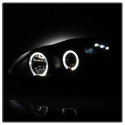 Toyota Corolla 03-08 Projector Headlights - LED Halo- LED ( Replaceable LEDs ) - Black - High 9005 (Not Included) - Low H1 (Included) Spyder Auto