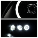 Toyota Corolla 03-08 Projector Headlights - LED Halo- LED ( Replaceable LEDs ) - Black - High 9005 (Not Included) - Low H1 (Included) Spyder Auto