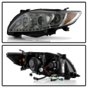 Toyota Corolla 09-10 Projector Headlights - LED Halo - DRL - Smoke Spyder Auto