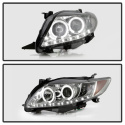 Toyota Corolla 09-10 Projector Headlights - LED Halo - DRL - Smoke Spyder Auto