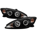 Toyota Camry 02-06 Projector Headlights - LED Halo - LED ( Replaceable LEDs ) - Black Spyder Auto