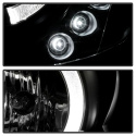 Toyota Camry 02-06 Projector Headlights - LED Halo - LED ( Replaceable LEDs ) - Black Spyder Auto