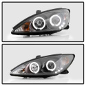 Toyota Camry 02-06 Projector Headlights - LED Halo - LED ( Replaceable LEDs ) - Black Spyder Auto