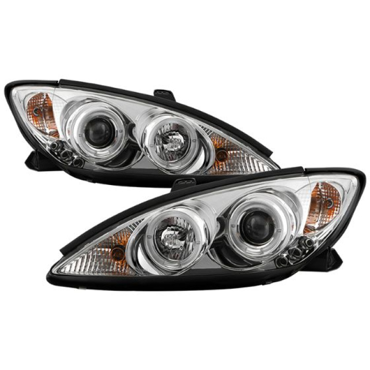 Toyota Camry 02-06 Projector Headlights - LED Halo - LED ( Replaceable LEDs ) - Chrome Spyder Auto in the group Select car model / Toyota / Camry at DDESIGN Scandinavia AB (PRO-YD-TCAM02-HL-C)