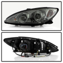 Toyota Camry 02-06 Projector Headlights - LED Halo - LED ( Replaceable LEDs ) - Smoke Spyder Auto