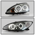 Toyota Camry 02-06 Projector Headlights - LED Halo - LED ( Replaceable LEDs ) - Smoke Spyder Auto