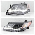 Toyota Camry 12-14 Projector Headlights - DRL - Black - High 9005 (Not Included - Low 9006 (Included) Spyder Auto