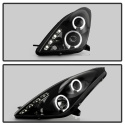 Toyota Celica 00-05 Projector Headlights - LED Halo - DRL - Black Spyder Auto