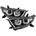 Toyota Highlander 11-13 Projector Headlights - 3D DRL - Black Spyder Auto