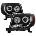 Toyota Tacoma 05-11 Projector Headlights - CCFL Halo - LED ( Replaceable LEDs ) - Black Spyder Auto