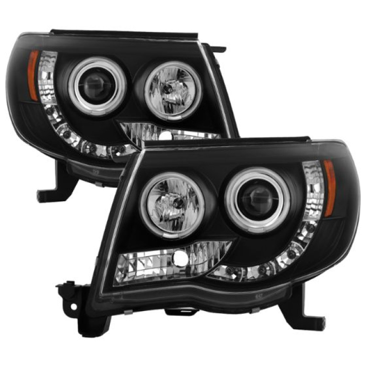 Toyota Tacoma 05-11 Projector Headlights - CCFL Halo - LED ( Replaceable LEDs ) - Black Spyder Auto in the group Select car model / Toyota / Tacoma / Styling at DDESIGN Scandinavia AB (PRO-YD-TT05-CCFL-BK)