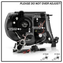 Toyota Tacoma 05-11 Projector Headlights - CCFL Halo - LED ( Replaceable LEDs ) - Black Spyder Auto