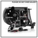 Toyota Tacoma 05-11 Projector Headlights - CCFL Halo - LED ( Replaceable LEDs ) - Black Smoke Spyder Auto