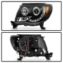 Toyota Tacoma 05-11 Projector Headlights - LED Halo - LED ( Replaceable LEDs ) - Black Spyder Auto